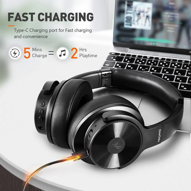 ONEODIO A30 Active Noise Cancelling Headset Wireless Bluetooth 5.0 Headphones HIFI Sound Earphones with Rotating Ear Cap ONEODIO A30 Active Noise Cancelling Headset Wireless Bluetooth 5.0 Headphones HIFI Sound Earphones with Rotating Ear Cap